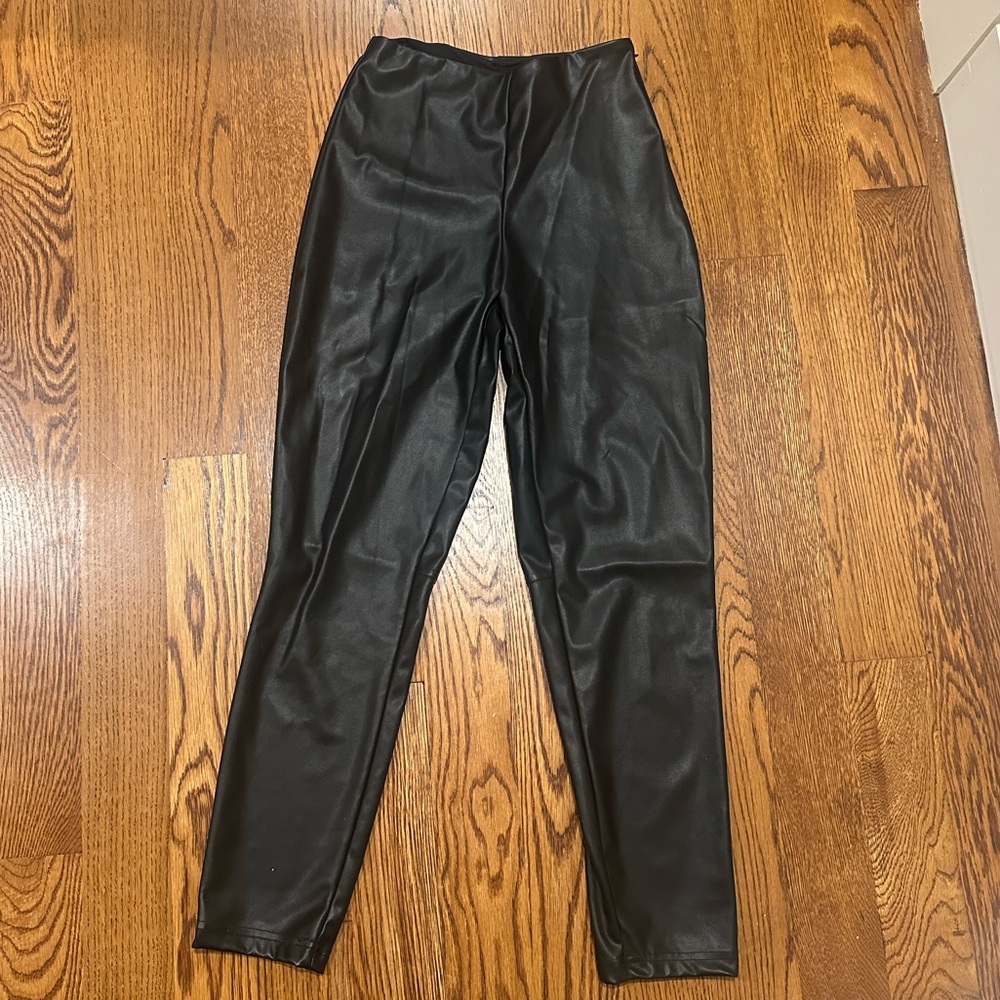 Fabletics Black Faux Leather Leggings